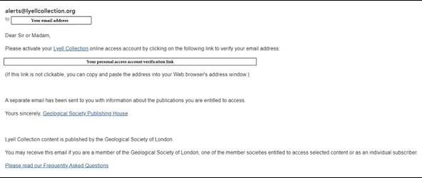 Lyell verification email example